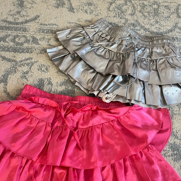 Dresses & Skirts - Pink and Silver Ruffled Skirts